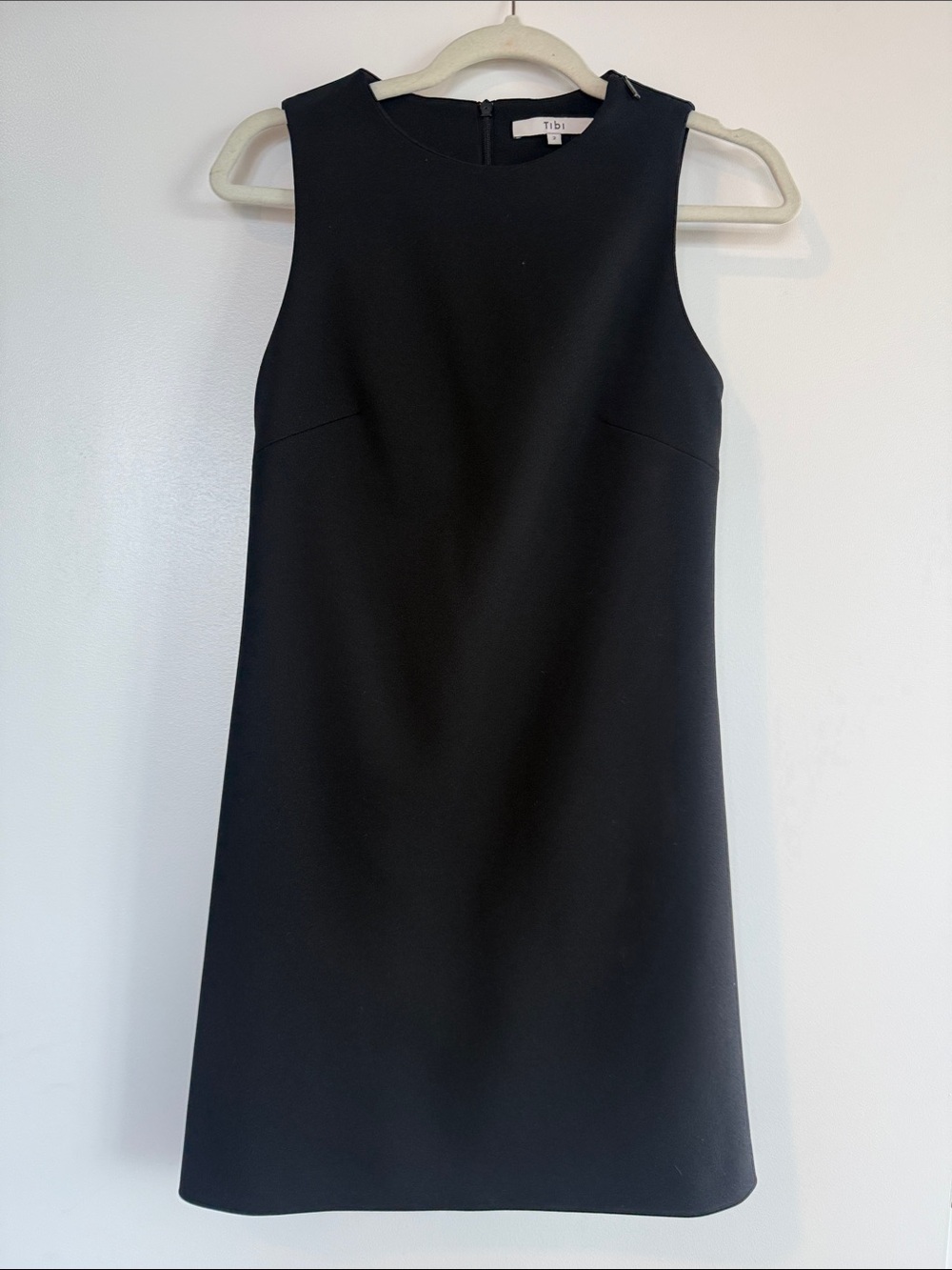 Tibi Black Sleeveless Mini Shift Dress